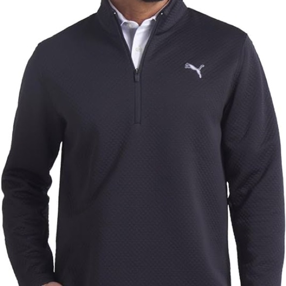 NWT PUMA Men's Black Pebble 1/4 Zip